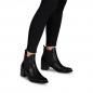 Preview: modischer, sportlicher Stiefel aus Leder in der Farbe schwarz mit Absatz