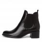 Preview: modischer, sportlicher Stiefel aus Leder in der Farbe schwarz mit Absatz