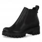 Preview: modischer Chelsea Boots in schwarzem Lack mit Schnürung und Blockabsatz