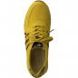 Preview: modischer Damen Sneaker in der Farbe Gelb, SCHAFTHÖHE:6.5 cm ABSATZTYP:Kein Absatz ABSATZHÖHE:40 mm DECKSOHLE:Synthetik OBERMATERIAL:Materialmix Aus Textil Und Synthetik SCHUHSPITZE:Rund INNENMATERIAL:Textil VERSCHLUSS:Schnürung