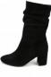 Preview: Farbe: schwarz hochwertiges Veloursleder flexible Laufsohle weicher Gehcomfort