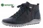 Preview: Remonte Sneaker,Farbe: grau Obermaterial: Leder + Lederimitat Innen: leicht wärmendes Textilfutter (Fleece) Innenlaufsohle: Textil (Filz) Schafthöhe: 8cm Verschluss: Schnürung, Reißverschluss Remonte-Tex lose Einlagen