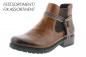 Preview: Damenstiefelette, Farbe: braun Obermaterial: Lederimitat Innen: Warmfutter Innenlaufsohle: Textil (Filz) Absatz: 3cm Verschluss: Reißverschluss Schafthöhe: 11cm randgenäht - machartbedingt kann durch die Naht Feuchtigkeit eindringen