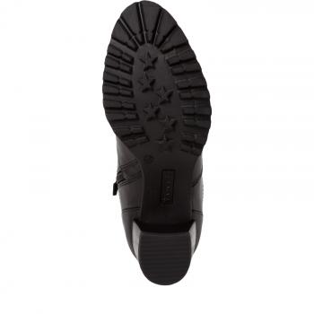 Schafthöhe: 11 cm Absatztyp: Blockabsatz Absatzhöhe: 65 mm Decksohle: Textil Obermaterial: Leder Schuhspitze: rund Innenmaterial: Materialmix aus Leder und Textil Verschluss: Reißverschluss, , Farbe schwarz