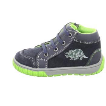 Dieser Lauflernschuh aus blauem Rauhleder sorgt von Anfang an für sicheres Laufen. Farbe: navy Außenmaterial: Rauleder Innenmaterial: Textil Sohle: Synthetik Schließung: Reißverschluss Schuhbreite: Schmal Nicht wasserdicht
