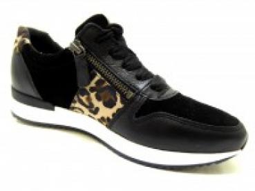 Modischer Damen -Sneaker, Sohlenart :	Flexible Laufsohle Fab. Art. Nr. :	53.420.20 Farbe :	schwarz Außenmaterial :	Nubukleder Verschluss :	Schnürung Innenmaterial :	Stoff