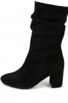 Farbe: schwarz hochwertiges Veloursleder flexible Laufsohle weicher Gehcomfort