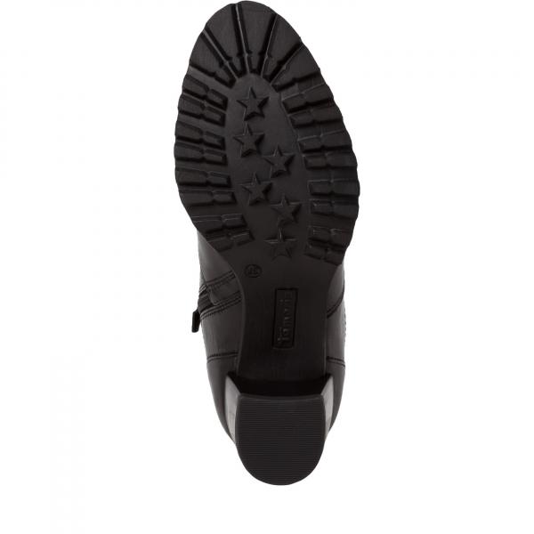 Schafthöhe: 11 cm Absatztyp: Blockabsatz Absatzhöhe: 65 mm Decksohle: Textil Obermaterial: Leder Schuhspitze: rund Innenmaterial: Materialmix aus Leder und Textil Verschluss: Reißverschluss, , Farbe schwarz