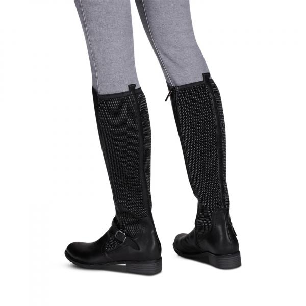 Schafthöhe: 39 cm Absatztyp: Blockabsatz Absatzhöhe: 30 mm Decksohle: Textil Obermaterial: Materialmix aus Leder und Synthetik Schuhspitze: rund Innenmaterial: Materialmix aus Textil und Synthetik Verschluss: Reißverschluss Farbe: schwarz