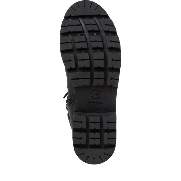 Schafthöhe: 24 cm Absatztyp: Blockabsatz Absatzhöhe: 40 mm Decksohle: Textil Obermaterial: Leder Schuhspitze: rund Innenmaterial: Textil Verschluss: Reißverschluss, Schnürung Warm gefüttert: Ja, Farbe schwarz, herausnehmbares Fußbett