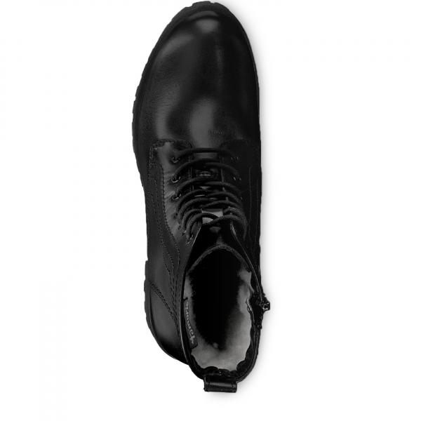 Schafthöhe: 15 cm Absatztyp: Blockabsatz Absatzhöhe: 40 mm Decksohle: Wolle Obermaterial: Leder Schuhspitze: rund Innenmaterial: Wolle Verschluss: Reißverschluss, Schnürung Warm gefüttert: Ja, Farbe schwarz
