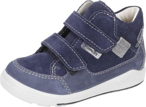 Kletthalbschuh für Buben, Verschluss:	Klettverschluss Futtermaterial:	Lederfutter Altersgruppe:	Lauflerner Zielgruppe:	Buben Farbe:	blau Decksohle:	Einlegesohle Leder Dichtmembran:	Sympatex Extras:	Terracare®, wasserdicht Saison:	Herbst / Winter Material: