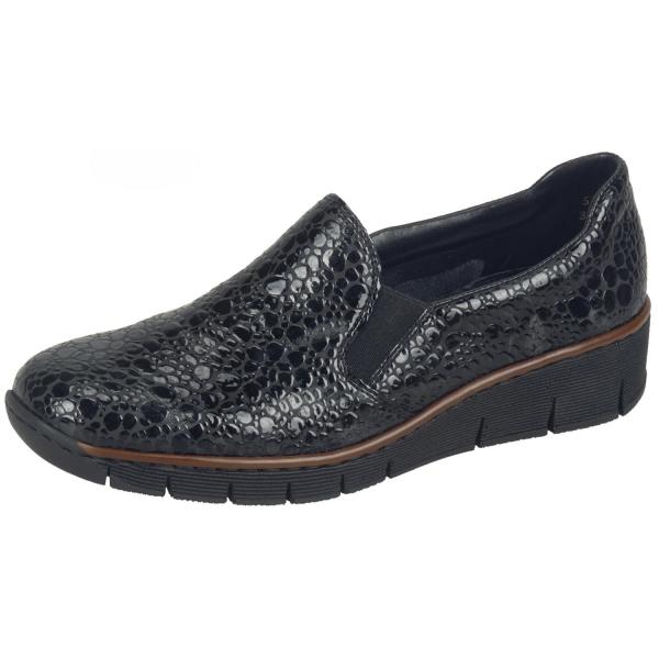 Damenslipper, Material: Leder Farbe: Grau Material: Lackkroko - Leder