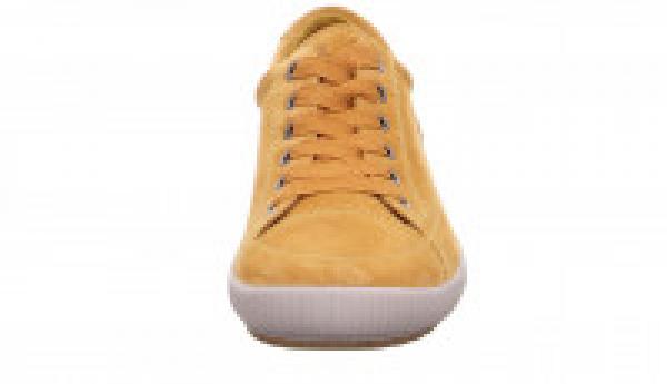 Sportlich, bequemer Damenschnürhalbschuh Gruppe: TANARO  Verschluss: Schnürung Schuhkategorie: Halbschuhe, Sneaker Funktionen: Wechselbare Einlegesohle Absatzhöhe: 30 mm Geschlecht: Damen Obermaterial: Veloursleder Farbe: gelb Innenfutter: Textilfutter We