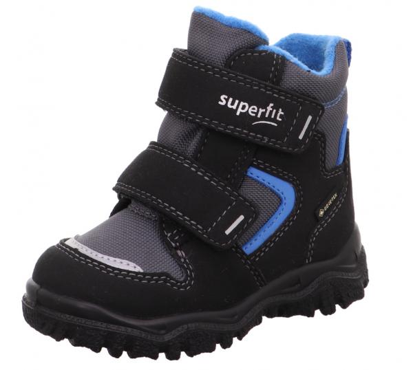Farbe: schwarz/blau Obermaterial: hochwertiges Leder und Textil Flexible Laufsohle Decksohle aus Textil Gore Tex-Membrane