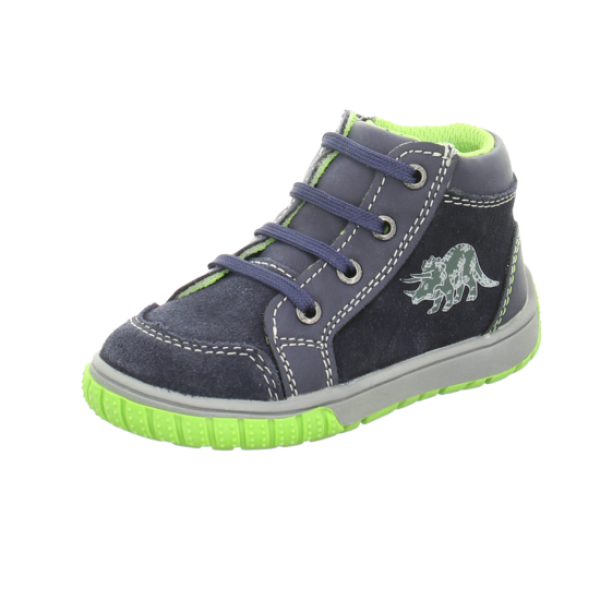 Dieser Lauflernschuh aus blauem Rauhleder sorgt von Anfang an für sicheres Laufen. Farbe: navy Außenmaterial: Rauleder Innenmaterial: Textil Sohle: Synthetik Schließung: Reißverschluss Schuhbreite: Schmal Nicht wasserdicht