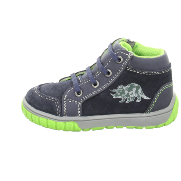 Dieser Lauflernschuh aus blauem Rauhleder sorgt von Anfang an für sicheres Laufen. Farbe: navy Außenmaterial: Rauleder Innenmaterial: Textil Sohle: Synthetik Schließung: Reißverschluss Schuhbreite: Schmal Nicht wasserdicht