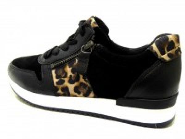 Modischer Damen -Sneaker, Sohlenart :	Flexible Laufsohle Fab. Art. Nr. :	53.420.20 Farbe :	schwarz Außenmaterial :	Nubukleder Verschluss :	Schnürung Innenmaterial :	Stoff