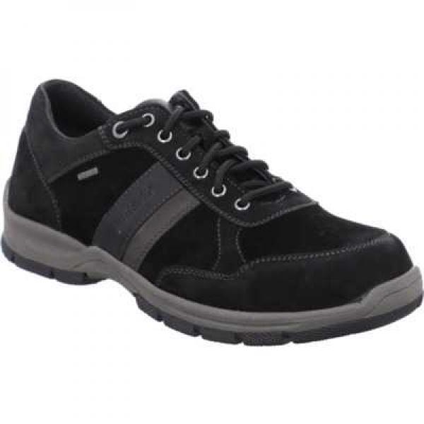 Seibel Schnürhalbschuh, Farbe: schwarz Obermaterial: Leder Lederart: Velourleder Futter: Textilfutter Decksohle: Leder Innenmaterial: DryTex Weite: Weite K Besonderheiten: Fußbett waschbar, TopDryTex,                                Untergröße, Übergröße A