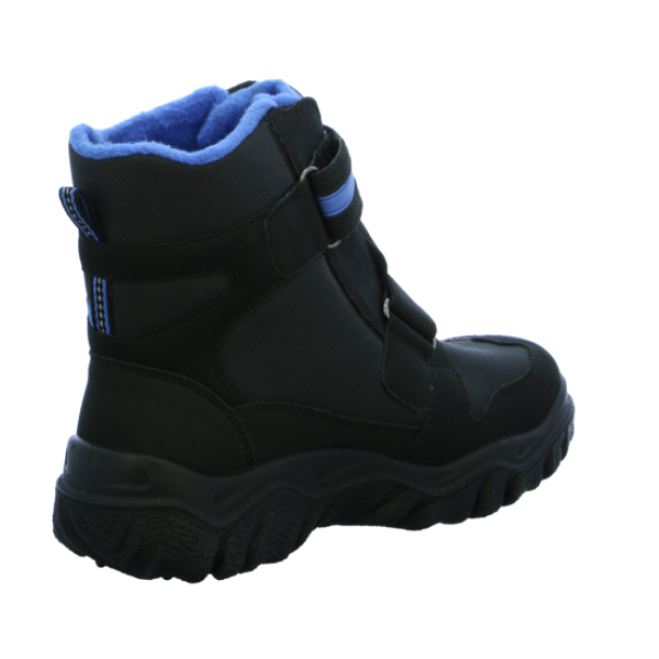 Buben Winterstiefel mit GORE-TEX Material Modell: HUSKY FARBEN: SCHWARZ/BLAU OBERMATERIAL: TEXTIL FUTTER: Warmfutter VERSCHLUSS: 2-Klett GORE-TEX® wasserdicht