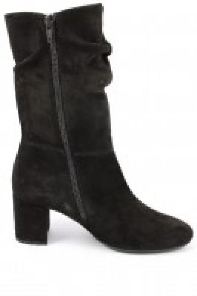 Farbe: schwarz hochwertiges Veloursleder flexible Laufsohle weicher Gehcomfort